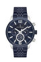 Jls0313905 Navy Blue & Silver Steel Men's Wristwatch