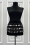 Black Silver Shakira Belly Dancer Dance Belt with Sequin Bell Henna Play Entertainment Bridesmaid Wedding Shakira - 2