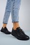 Women's Sports Shoes Genuine Leather-Black - 4