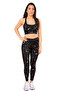 Women's Marble Patterned Tights & Bra Set