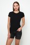 Super Quality Crew Neck Narrow Short Sleeve Lycra Slim Cotton Women's T-Shirt - 2
