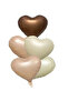 2 Years Old Retro Hearts Cream Number Cream Bear Birthday Balloon Set - 3
