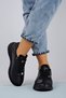 Women's Sports Shoes Genuine Leather-Black - 3