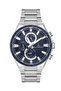 Jls0314102 Navy Blue & Silver Steel Men's Wristwatch