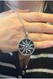 Stainless Tarnish Silver Color Steel Yeast Sun 316L Snake Chain Unisex Steel Necklace - 3
