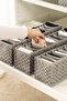 10 Compartments Gray Wardrobe Drawer Accordion Folding Socks Clothing Laundry Organizer Organizer - 3
