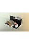 Black Metal Wall Shelf - Bedside Shelf, Double Layer Bookshelf, Ornament & Phone Holder