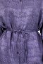 Lilac Patterned Satin Look Rope Lacing Detailed Shirt 4293A - 8