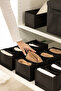 8 Compartment Black Wardrobe Drawer Accordion Folding Socks Clothing Laundry Organizer Organizer - 4