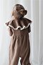 Vera Brown Laced Linen Jumpsuit - 4