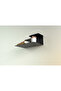 Black Metal Wall Shelf - Bedside Shelf, Double Layer Bookshelf, Ornament & Phone Holder - 4