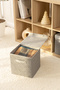 2-Piece Gray In-Cabinet Laundry Toy Organizer Folding Storage Box with Lid Organizer / 28X28X28 - 6