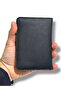 2-Pack Premium Leather Passport Cover Travel Wallet Stylish, Durable, Lightweight Black Color - 2