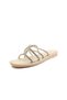 Beige Color Flat Sole Stone Band Detailed Women's Slippers - 2