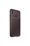 Galaxy A20 Case Carbon Patterned Lux  Silicone Brown + Ghost Screen Protector