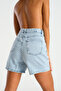 Women's Snow Denim Color Diana Mom Fit Denim Shorts - 2
