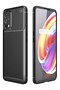 جراب Realme 7 Pro بنمط كربون Lux Negro سيليكون أسود + واقي شاشة شبح