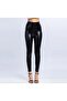 Women's Leather Leggings High Waist - 5