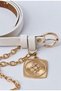 Women's Trouser Belt with Chain Medallion Detail, Jacket Belt, Dress Belt, Shirt Belt - 5