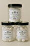 Transparent Glass Look Plastic 3-Piece Mica Jar Set with Black Lid Cotton-ear cotton-make-up removal - 2