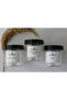 Transparent Glass Look Plastic 3-Piece Mica Jar Set with Black Lid Cotton-ear cotton-make-up removal - 4