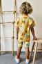 Boy's Shorts Set with Space Pattern, Astronaut and Animal Prints, 1.5-5 Years Old, Yellow - 3