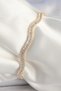 Brass Gold Color Waterway Zircon Stone Model Women's Bracelet