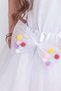 Holiday Girl's Skirt with Pompom Accessories M00726 White - 3