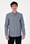 Men's Light Navy Blue Long Sleeve Shirt 50300454 -Vr059