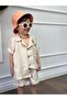Cream linen shorts set - 4