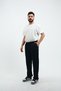 Loose Men's Baggy Loose Cut Pique Back Pocket Pants, Relaxed Cut Classic Loose Wide Leg Baggy Pants - 2
