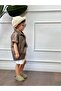 Khaki top white shorts - 4