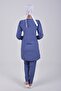 Lina Model Storm Blue Soft Lycra Hijab Nurse Doctor Jersey Set Scrubs - 2