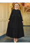 Modern Cut Relaxed Fit Black Modest Dress - 5