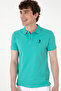 Men's Slim Fit Polo Neck Mint Basic T-Shirt 50298011-Vr090 - 3