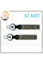Personalized Adana Breeze Gift Stylish and Original Touch, Design 2-Piece Keychain Set, Ash Gray