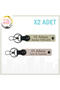 Special Design for You Adana Elegance Gift Option Stylish and Meaningful Souvenir 2-Piece Keychain, Powder-Yellow