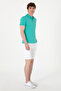 Men's Slim Fit Polo Neck Mint Basic T-Shirt 50298011-Vr090 - 4