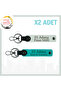 Custom Adana Breeze Gift Option on Your Behalf Meaningful Stylish Souvenir Keychain, Dark Turquoise-White