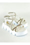 High Sole Cross Stone and Elastic Girl's Sandals Shoes - 3
