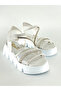 Girl's High Sole Stone Sandals - 3