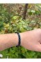 Hematite Bracelet - Lotus Bright Navy Blue Black Bracelet - Design Bracelet Special Cut Adjustable - 3