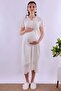 Scalloped Fabric Maternity Set with Breastfeeding Features, 4 Pieces Effortt - Ecru - 6