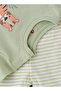 Boys' Tiger Print T Shirt & Striped Dino Back Shorts Set - 4