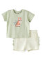 Boys' Tiger Print T Shirt & Striped Dino Back Shorts Set