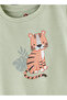 Boys' Tiger Print T Shirt & Striped Dino Back Shorts Set - 3