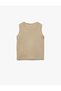 Crew Neck Sleeveless Textured Cotton Basic Undershirt - 2