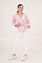 Double Breasted Collar Pink Shirt with Side Tie Detail - 2