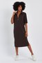 Corded Zipper Detailed Shirt Collar Dress (B23-00108)