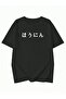 Japanese Printed Loose-Fit Short-Sleeved T-Shirt for Women - Black, Comfortable Round Neck, - 2